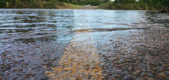 Picture of flooded road